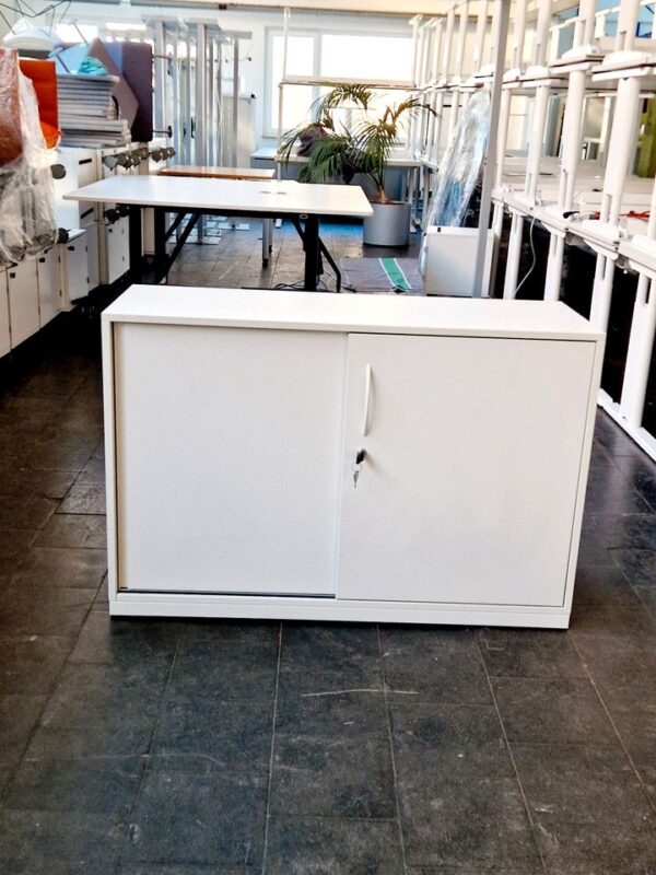 Aktenschrank, Schiebetürenschrank, Steelcase, weiß*