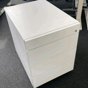 Rollcontainer, Nowy Styl, weiß, abschließbar