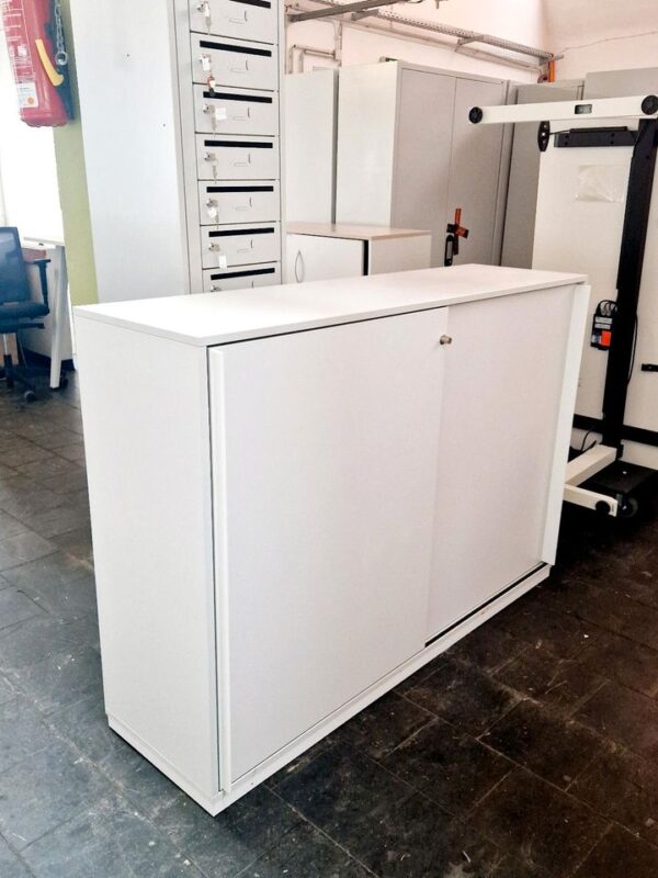 Aktenschrank, Schiebetürenschrank,  Haworth 3 OH, weiß*