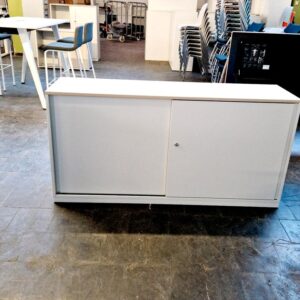 Aktenschrank, Schiebetürenschrank, Steelcase 2 OH, weiß*