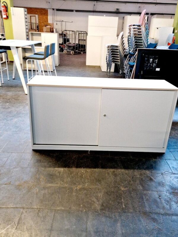 Aktenschrank, Schiebetürenschrank, Steelcase 2 OH, weiß*