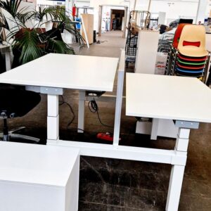 Doppelarbeitsplatz Assmann, el. höhenverstellbar, weiß*