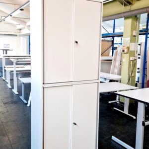 Aktenschrank, Schiebetürenschrank, Sedus 6 OH,abschließbar, weiß*