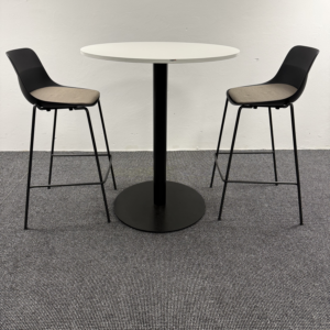 WINI Hochtisch rund 90 cm Stehtisch für Büro & Lounge