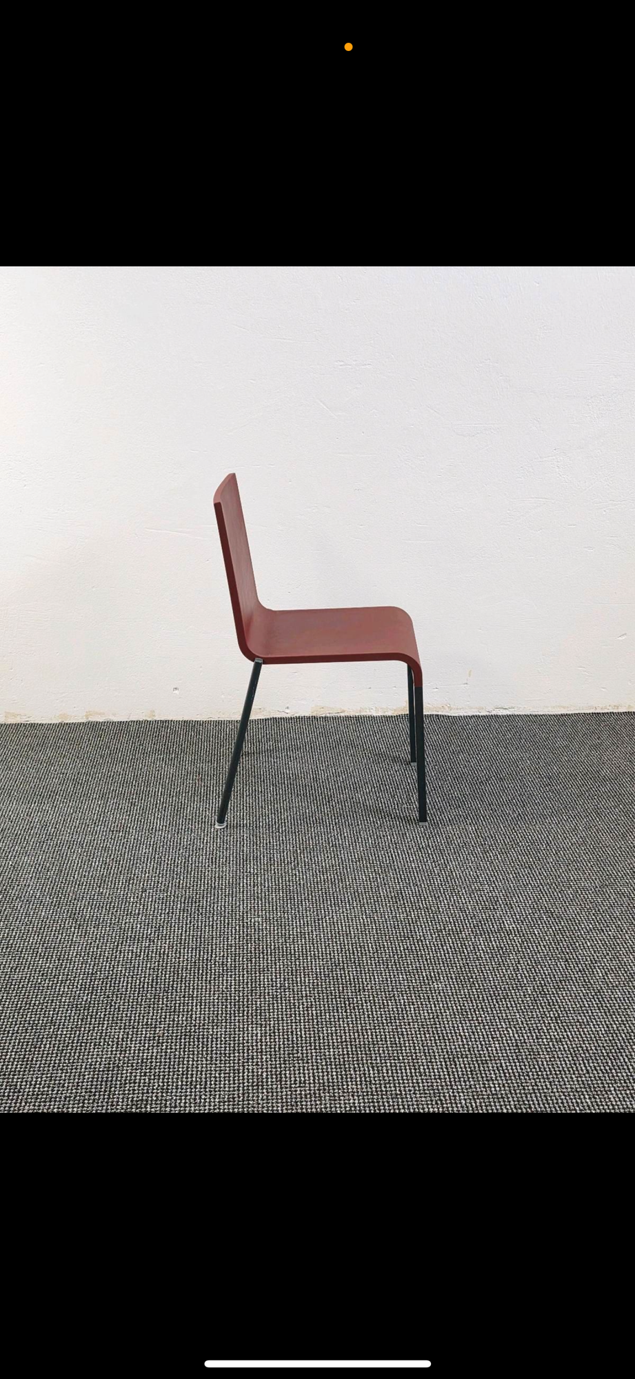 Vitra 0.3 Konferenzstuhl stapelbar – Designklassiker von Maarten Van Severen, dunkelrot